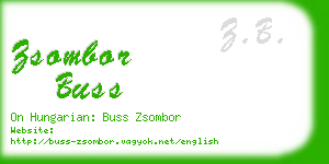 zsombor buss business card